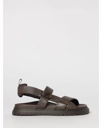 Fendi - Selleria Hammered Leather Sandal - Lyst