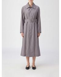 Issey Miyake - Akimbo Relaxed Fit Long Trench Coat With Balloon Sleeves - Lyst