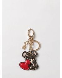 Liu Jo - Teddy Bear Faux Leather And Brass Keychain - Lyst