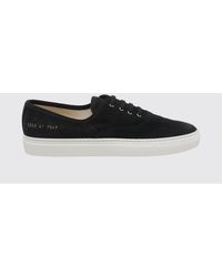 Common Projects - Low-Top Suede Sneakers With Foil-Stamped Logo - Lyst