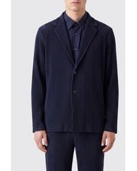 Homme Plissé Issey Miyake - Single-Breasted Plissé Blazer Homme Plissé Issey Miyake - Lyst