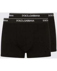 Dolce & Gabbana - Dolce &Amp Gabbana Set Of 2 Stretch Cotton Boxer Shorts With Logo - Lyst