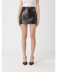 Courreges - Courr&Egrave	Ges Patent Leather Mini Skirt - Lyst