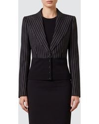 Dolce & Gabbana - Dolce &Amp Gabbana Slim Fit Pinstriped Wool Single-Breasted Blazer With Peak Lapels - Lyst
