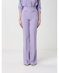 Elisabetta Franchi - Crêpe Straight Trousers - Lyst