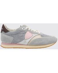 Philippe Model - Suede And Lurex Sneakers - Lyst