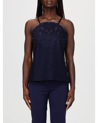 Twinset - Embroidered Linen And Viscose Top - Lyst