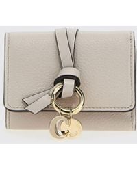 Chloé - Chlo&Eacute Small Calfskin Leather Trifold Wallet With Charm - Lyst