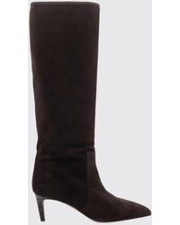 Paris Texas - Suede Knee-High Mid-Heel Stiletto Boots - Lyst