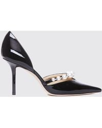 Jimmy Choo - Aurelie Patent Leather Pumps With Synthetic Pearls - Lyst