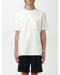 Jil Sander - T-shirt in lana con dettaglio zip - Lyst
