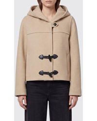 Isabel Marant - Short Cotton Duffle Coat With Hood And Leather Inserts - Lyst
