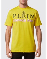 Philipp Plein - Cotton Crew-Neck T-Shirt With Logo Lettering Print - Lyst