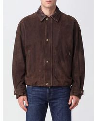 Salvatore Santoro - Suede Leather Shirt Jacket With Classic Collar - Lyst