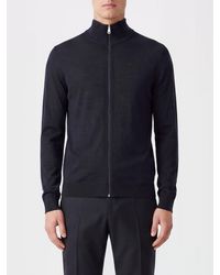 Paul Smith - Slim Fit Merino Wool Zip-Up Roll Neck Cardigan - Lyst