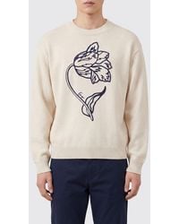 KENZO - Floral Wool And Cotton Blend Jumper With Embroidered Logo - Lyst