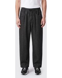 Y-3 - Wide-Leg Denim Trousers With Elasticated Drawstring Waist - Lyst