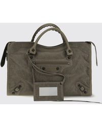 Balenciaga - Le City Medium Arena Lambskin Handbag With Studs And Mirror - Lyst