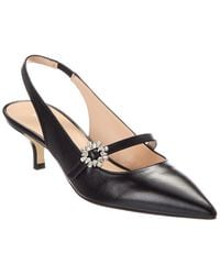 Stuart Weitzman - Aura Mary Jane Leather Slingback Pump - Lyst