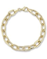 Chloe and Madison - 14K Over Cz Bold Link Bracelet - Lyst