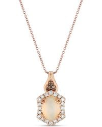 Le Vian - Le Vian 14k Rose Gold 0.93 Ct. Tw. Diamond & Opal Pendant Necklace - Lyst