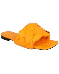 Bottega Veneta - Lambskin Leather Lido Sandal (Authentic Pre-Loved) - Lyst
