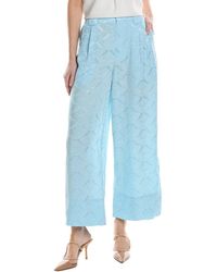Ganni - Jacquard Cropped Pant - Lyst