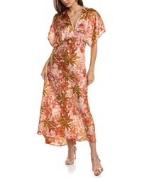 Dress Forum - Autumn Lily Satin Blouson Maxi Dress - Lyst