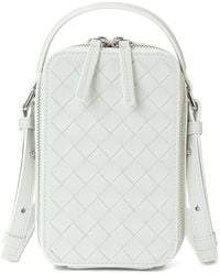 Tiffany & Fred Paris - Hand-Woven Leather Phone Bag - Lyst