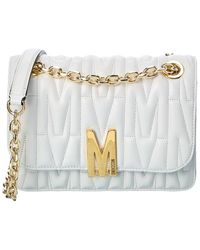 Moschino - M Quilted Leather Shoulder Bag - Lyst