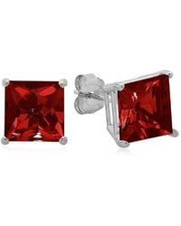 MaxColor - 10k 4.40 Ct. Tw. Garnet Studs - Lyst