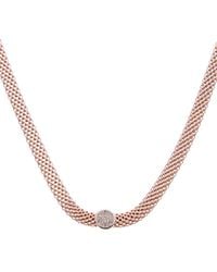 Meshmerise - 18k Gold Vermeil 0.06 Ct. Tw. Diamond Mesh Choker Necklace - Lyst