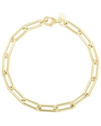 Italian Gold - 14k Flat Paperclip Link Bracelet - Lyst