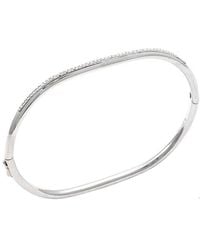 Diamond Select Cuts - Stainless Steel 0.07 Ct. Tw. Diamond Bangle - Lyst