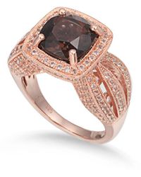 Suzy Levian - Rosed Silver 4.50 Ct. Tw. Gemstone Statement Ring - Lyst