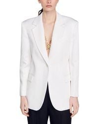 Sandro - Alicia Linen-Blend Blazer - Lyst