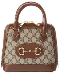 Gucci - Horsebit 1955 Mini GG Supreme Canvas & Leather Top Handle Bag - Lyst
