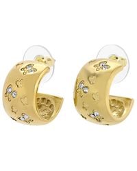 Eye Candy LA - Isabelle Butterfly Cuff Cz Hoop Earrings - Lyst
