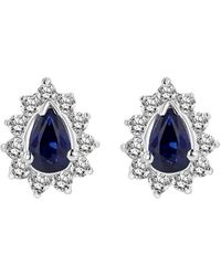 Diana M. Jewels - Fine Jewelry 14k 0.70 Ct. Tw. Diamond & Sapphire Earrings - Lyst