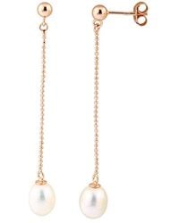 Splendid - Rose Gold Vermeil 7-7.5mm Freshwater Pearl Earrings - Lyst