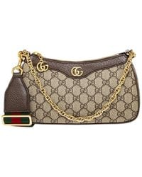Gucci - Ophidia GG Small Canvas & Leather Shoulder Bag - Lyst