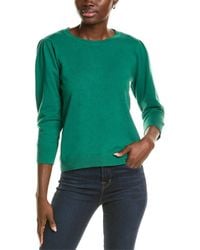tyler boe - Puff Sleeve Cotton-Blend Sweater - Lyst