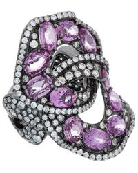 Diana M. Jewels - Fine Jewelry 18k & Rhodium 9.50 Ct. Tw. Diamond & Sapphire Ring - Lyst