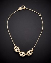 Italian Gold - 14k Puffed Mariner Link Bracelet - Lyst