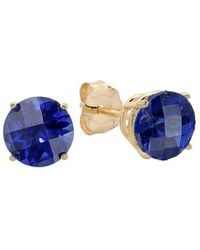 MaxColor - 10k 4.60 Ct. Tw. Lab-grown Blue Sapphire Studs - Lyst