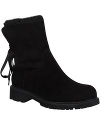 la canadienne gaby waterproof tall suede wedge boots