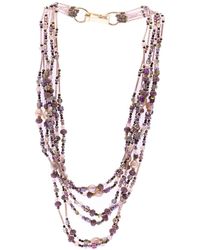 Saachi - Amethyst Dreams Beaded Layered Necklace - Lyst