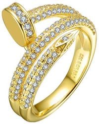 Rachel Glauber - 14k Plated Cz Ring - Lyst