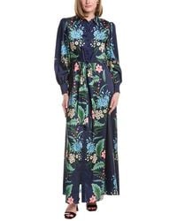 Julia Jordan - Satin Twill Maxi Shirtdress - Lyst