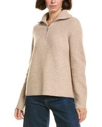 InCashmere - Zip Polo Box Stitch Wool & Cashmere-Blend Pullover - Lyst